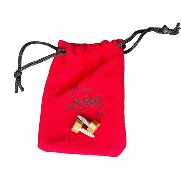 Christian Louboutin Red Suede Peep-Toe Platform Slingback with Blue Platform - Picture 6 of 7